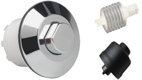 Replacement Chrome Toilet Flush Button & Air Bellow Service Kit Pack for Grohe Adagio Toilet Button & Cistern 38488/43506000