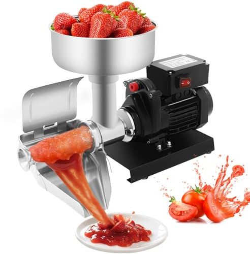 Passe-légumes électrique Pour Tomates, Moulin à Légumes Commercial Pour Machine à Sauce Tomate, Presse-fruits 450w Pour Sauce Tomate, Fraise, Myrtille