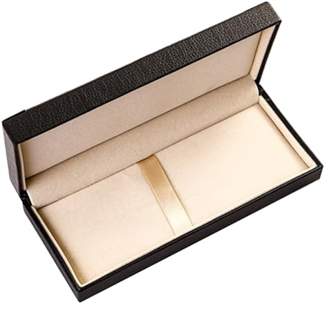 Artibetter Leder Stifteetui für Füllfederhalter mit Flocking Innenfutter Starke und Zuverlässige Business Verpackungsbox für Bürogebrauch in Schwarz