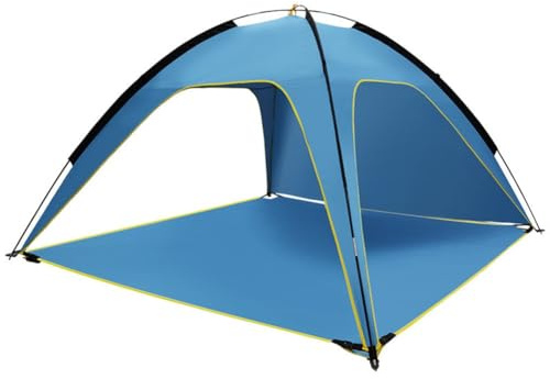 FACAIIO Tenda da spiaggia con design Up, protezione UV e tappetino rimovibile per gite in famiglia, impermeabile, riparo da sole in spiaggia e campeggio