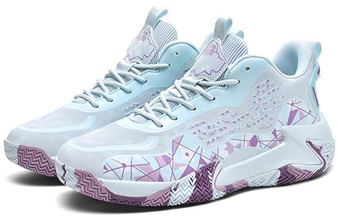 ZHNSHM Basketball Shoes for Mens Fashion Non-Slip High-Top Sneakers Comfortable Breathable Training Running Sport Volleyball Shoes White