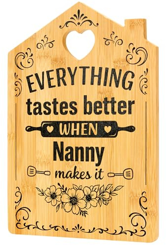 Nanny Gifts, Engraved Bamboo Cutting Board Gifts from Grandchildren