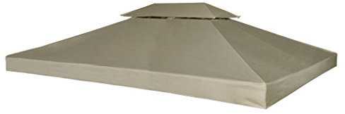 Festnight Copertura per Tenda Copertura Impermeabile Gazebo Copertura 270g / m² Beige 3 x 4 m