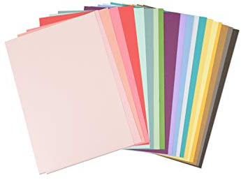 Sizzix Surfacez-Cardstock Lakan, 80 Pk, 20 papper för korttillverkning, scrapbooking och hantverksprojekt, flerfärgad, 29,7 x 20,96 x 2,29 cm
