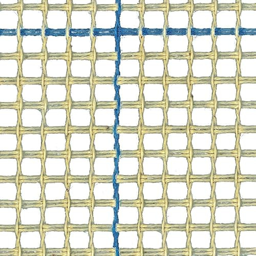 Teppich/Knüpfteppich Leinwand, 3 Löcher pro Zoll (2,54 cm), blau linierter Knüpfhaken Teppich Leinwand, blau, 100 x 150 cm