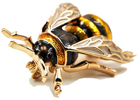 Broche abeille de miel, broche bourdon en émail, cadeau de jardinage pour maman, adorable insecte, cadeau de Noël pour elle, Émail, Sans_pierre