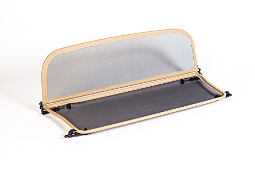 GermanTuningParts Windschott für Mini R52 R57 (2004-2015) - Klappbar - mit Schnellverschluss - Beige | Windabweiser | Windblocker | Wind Deflector - Tief-Tech