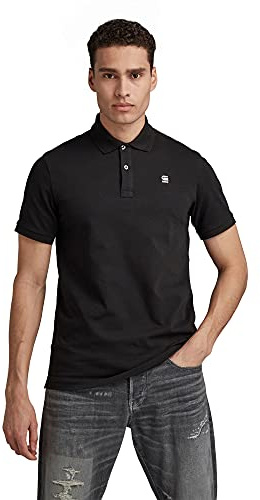 G-STAR Polo Dunda Overdyed Slim para Hombre, Negro (dk black D11595-5864-6484), XL