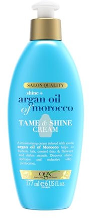 OGX Crema per Capelli all'Olio di Argan del Marocco, Aiuta a Domare e a Rendere Brillanti i Capelli, 177 ml