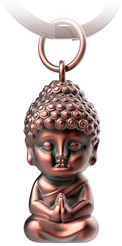 FABACH Buddha Schlüsselanhänger Karma - Buddha Anhänger aus Metall - Mini-Buddha Glücksbringer Auto - Buddhismus Schlüsselanhänger Chakra Yoga Geschenk Figur