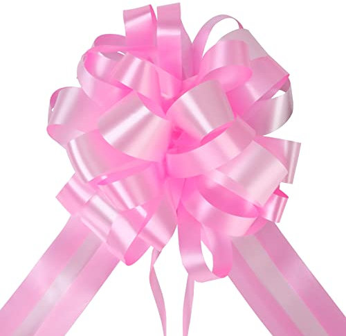 EDATOFLY 5 Stücke Geschenkschleife, Große Schleife Riesen Schleife Geschenk Geschenkschleife Groß für Auto Dekor Hochzeit New Houses Party Feier Geschenke Tüten (Rosa)