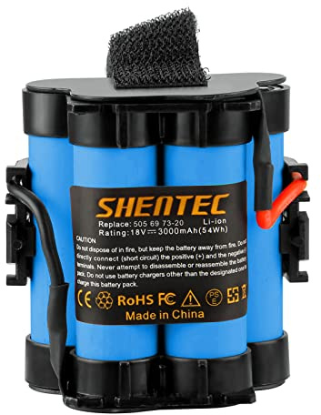 Shentec 18V Ersatz Li-ion Akku für Gardena 574 47 68-01/02/03 586 57 62-02, R38Li, R40Li, R45Li, R50Li, R70Li, Flymo 1200R, Husqvarna Automower 105, 305 3 08 30 8X, McCulloch ROB R800 R1000