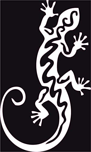 Salamandre lézard autocollant sticker couleur (Blanc, 8 cm)