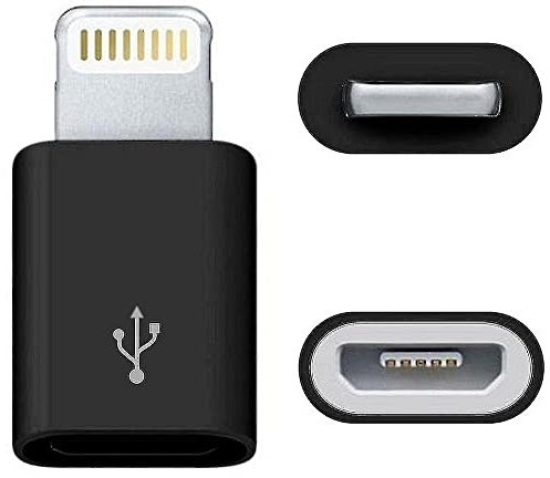 CABLEPELADO Adapter USB Micro B auf Lightning | Micro USB auf Lightning Konverter | Laden und Synchronisieren von Daten | keine Audiowiedergabe | kompatibel mit iPhone 5, 5S, SE, 5C, 6, 6S, 7 Plus,