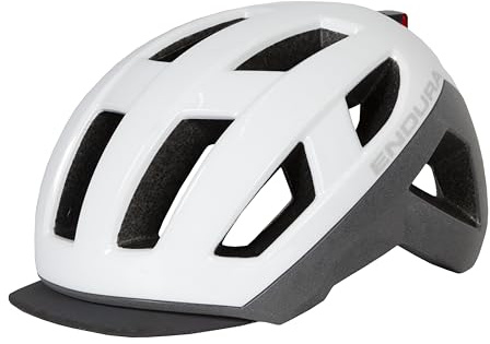 Endura Urban Luminite Fahrradhelm für Herren, Weiß, L-XL