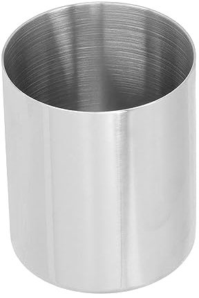 Wnvivi Bleistiftbecherhalter, Schreibtisch-Stiftbehälter, Edelstahl-Stifthalter, Make-up-Pinselhalter, Schreibtisch-Schreibwaren-Organizer für Heimdekoration(Silber)