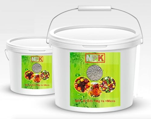 NPK ORO NUTRE FINO A TRE MESI (azoto fosforo potassio) SUPER CONCIME UNIVERSALE 15/15/15 In pratico secchio rigido richiudibile - - (Secchio 5 KG)