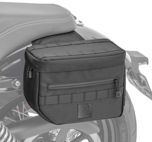 Satteltaschen Club Style kompatibel mit Harley Davidson Modellen DC1 schwarz