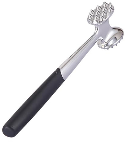 ZEACCT 1 st slitstark biffhammare, köttmördare, zinklegering kök dubbelsidig kötthammare, zinklegering 2 i 1 köttklubba, kötthammare, för biff, köttfärs, kyckling, bröst, fisk
