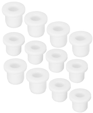 QUARKZMAN 12 Stück Kabeldurchführung Gummi AD 11mm/10mm,ID 7mm/6mm Durchgangstüllen, Gummitüllen Kabeltülle Dichtungsring Gummistopfen für Elektrischer Leiter Draht Kabelschutz, Weiß