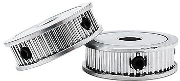CHENSPOW 2 Stück 40 Zähne HTD Riemenscheiben, Bohrung 5–14 mm Zahnriemenscheibenbreite 10/15 HTD3M 40T Riemenscheibe Synchronriemenscheibe(12mm,Width10mm)