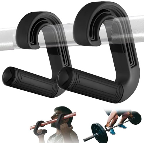 Neutral Grip Handles for Pull Up: Ergonomic Portable Hooks for Barbell Row Deadlift Resistant Bands for Home Gym Fitness Enthusiasts (Black)