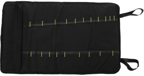 COLLBATH Küchenutensilienhalter Schwarz Mit Fächern Oxford-stoff Tragetasche Für Besteckhalter Organizer Mit Klettband Für Sicheren Halt