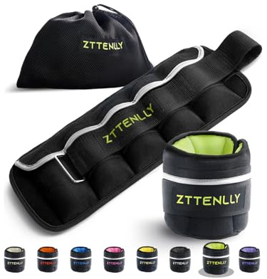 ZTTEN Gewichtsmanschetten für Knöchel & Handgelenk - Verstellbar （0.9-4.5 kg/Paar), Atmungsaktives Mercerized Cotton, Rutschfester Komfort für Training, Joggen, Fitness - Unisex & Kinder