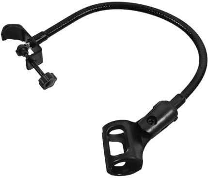 NULYLU Flexible Microphone Arm Stand with Stable Iron and Abs Construction Microphone Holder for Desk Simple and Concise Appearance