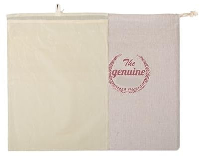 QAZWZG Bread Bags 2PCS The Beeswax Bread Bag Can Be Detachable Inside And Outside Cotton Drawstring Bunched Bread Bags Toast Bags