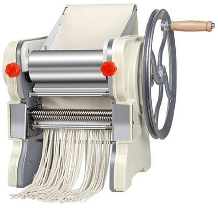Manuelle Teigrolle, Nudel- und Teigtaschenmaschine aus Edelstahl, Maschine zur Herstellung von Teigtaschen, Wonton-Teig, Roll- und Aufhänger-Nudelmaschine, für frische Fettuccine, Spaghetti, Lasagne