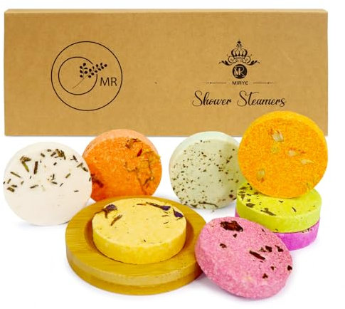 MR MIRYE Shower Steamers 8 Pack Shower Bombs Gift Set for Women and Men, Shower Tablets with Essential Oils for Relaxation, Pamper Self Care Birthday/Christmas Gifts for Her/Him, Mum or Wife
