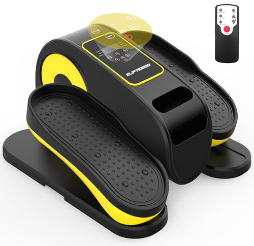 Elipterion Under Desk Elliptical Machine, Quiet & Portable Electric Seated Pedal Exerciser for Seniors, 15 Adjustable Speeds, Remote Control, Forward & Reverse Motion, Ideal for Home & Office