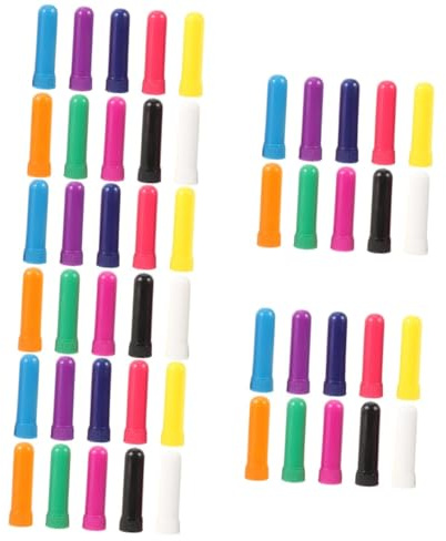 FOMIYES 5 Set Tubetti Aromaterapia Con Stoppini Per Olio Essenziale Bastoncini Nasali in Plastica Per Inalazione Facili Usare E Portatili Colori Casuali Colore 10 Pezzi*5