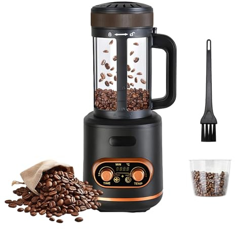 YUZINO Coffee Roasting Machine 300g Electric Hot Air Coffee Bean, Adjustable Timer 1 to 25min & 150 to 240°C Temperature & 3 Wind Speed, for Cafe Shop Restaurant Home Office 2200W