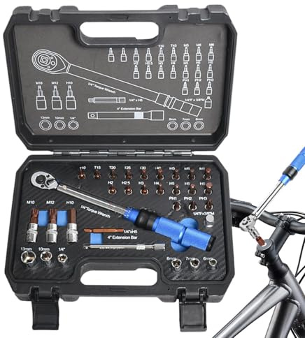 Laimejia Bike Torque Wrench Set,1/4 Drive Bike Repair Tools | Cycling Torque Wrench | for Tightening Handlebar Stem Seatpost Prevent Damage Road Cyclist Cycle Enthusiast Professional