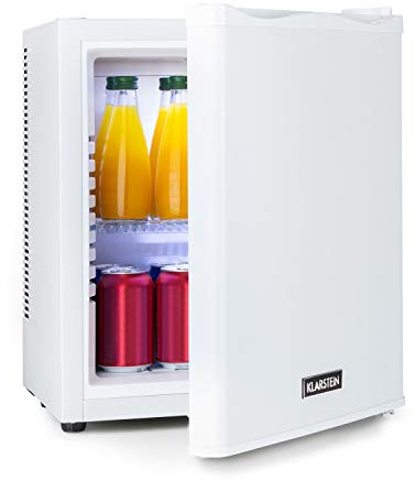 KLARSTEIN Mini Frigo da Camera, Frigo Portatile da Camera, Frigorifero Piccolo da Ufficio, Mini Bar da con LED, Ripiani Rimovibili, Portatile Campeggio e Skin Care 5-15°C, 23L