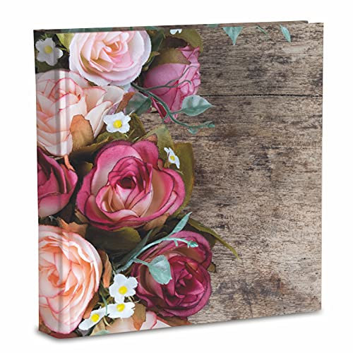 Album Fotografico 31x31/40fg (80 pagine) in cartoncino intervallato da velina Copertina in Carta Stampata con rifinitura plastificata Opaca, Rose