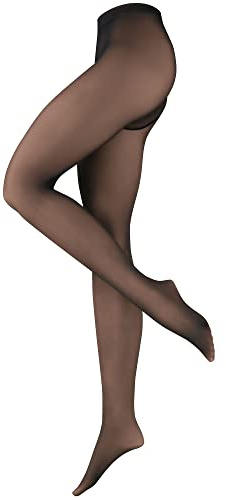 NUR DIE Damen Strumpfhose Warm & Transparent 50 DEN 80 DEN wärmendes Innenfleece Thermo Feinstrumpfhose Strümpfe Nylonstrumpfhose
