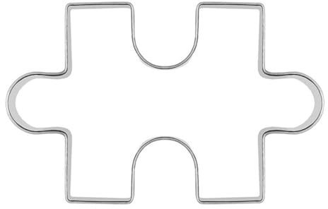 Codulu Puzzle Cookie Cutter Biscuit Cutter Biscuit Stainless Steel Metal Molds for Christmas Kids DIY Sandwich Pastry Cake Fondant Decoration