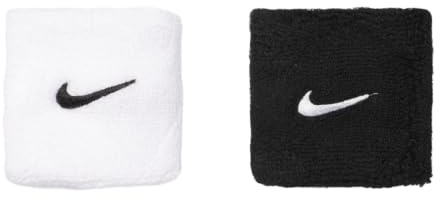 Nike Swoosh Classic Wristbands Pack of 2 Sweatbands Tennis Fitness Running Wrist Bands Sport