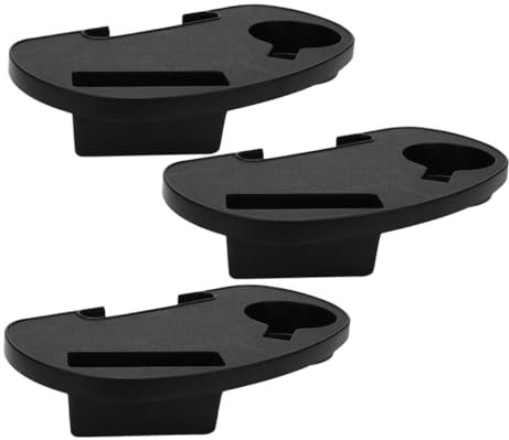 ibasenice Bandeja para Sillón Reclinable Giratoria 3 Piezas De Plástico Resistente Bandeja con Clip Lateral Soporte para Bebidas Snack y Móvil Uso Exterior Interior Descanso