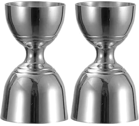 1/2PCS Bar Bell Jigger 2oz 1oz Cocktail Jigger Mesureur for Bartending Shot Verseur Double Outils Shaker Tasse Doseur à Cocktail(2Pcs)