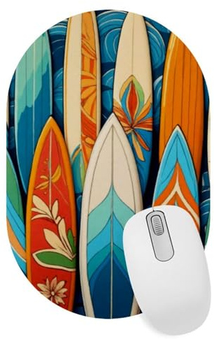 Alfombrilla de mouse de escritorio con patrón de tabla de surf, ligera, antideslizante, de 11 x 7.1 pulgadas, para el hogar, la escuela y la oficina