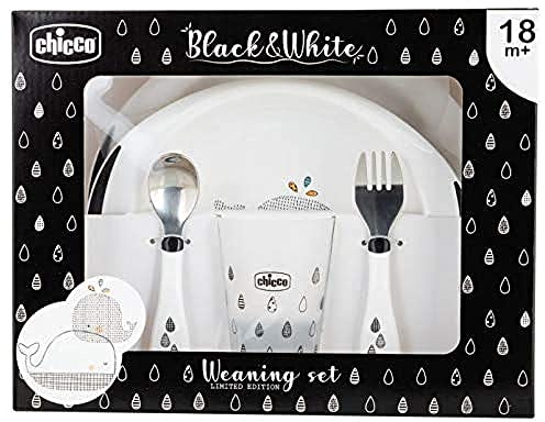 Chicco Black & White - Cofanetto pasto 18 mesi in + - Balena