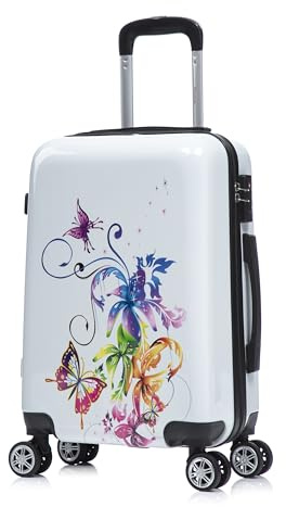 InUSA Fusion Print Luggage with Spinner Wheels | Durable Lightweight Hardside Suitcase | Travel Bag with Handle and Trolley | 20 Inch Carry-On Spinner Luggage