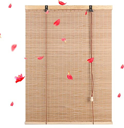 YSJX Bambusrollo Blickdicht Hochwertiges Fenster-Rollo Bambus-Rollo Raffrollo,Sonnenschutz und Sichtschutz,für Fenster und Türen (Size : 110x110cm/43x43in)