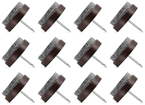 MYSUNBAR Filzgleiter Schrauben, 50 Stück Filz Stuhle Möbelgleiter 24mm Möbelunterlage Nägel Set ​rutschfeste Verhindert Kratzer und Geräusch für Laminat Parkett Sessel, Holzmöbel Stuhl,Hocker