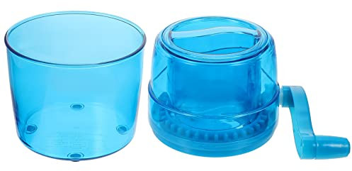 BESPORTBLE Hand-cranked Shaved Ice Bucket Small Manual Ice Machine for Home Use Crusher Chopper Blue