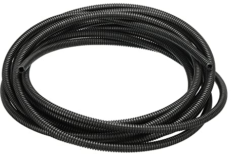 DMiotech 7 mm x 4,5 mm x 5 m PP Non-diviso Tubo Ondulato Tubo Interno Esterno Cavo Gestione per Avvolgimento Ordina Ufficio Giardino